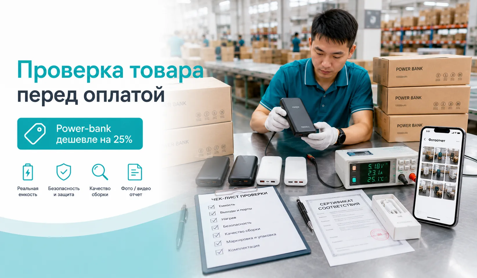 Кейс: как проверка power-bank перед оплатой помогла избежать закупки б/у товара