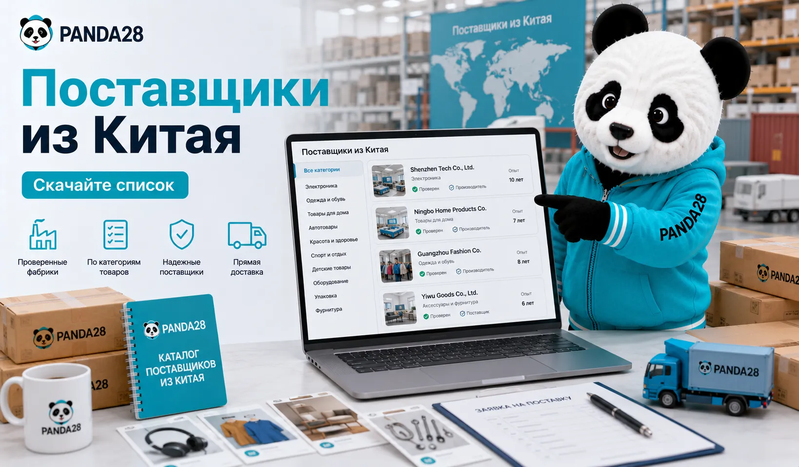 Список проверенных поставщиков Китая по категориям от Panda28